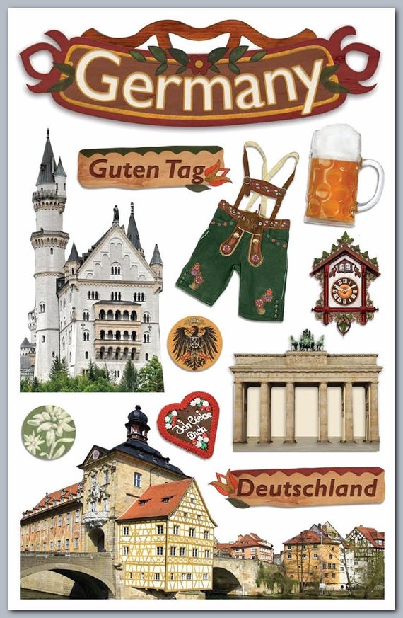 3D Germany Stickers by Paper House Emblems Landmarks - Etsy