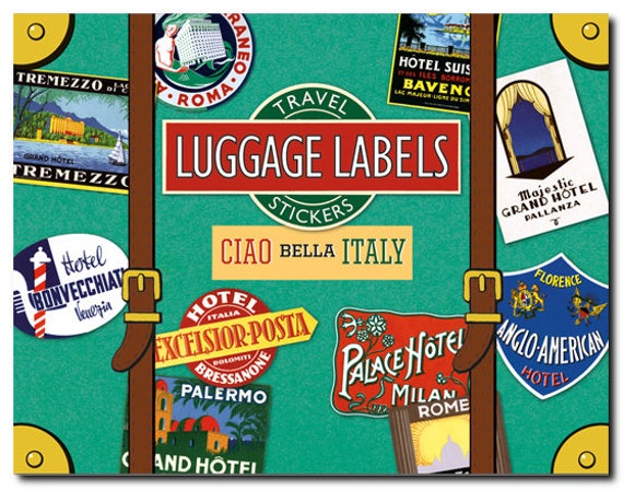 luggage labels stickers