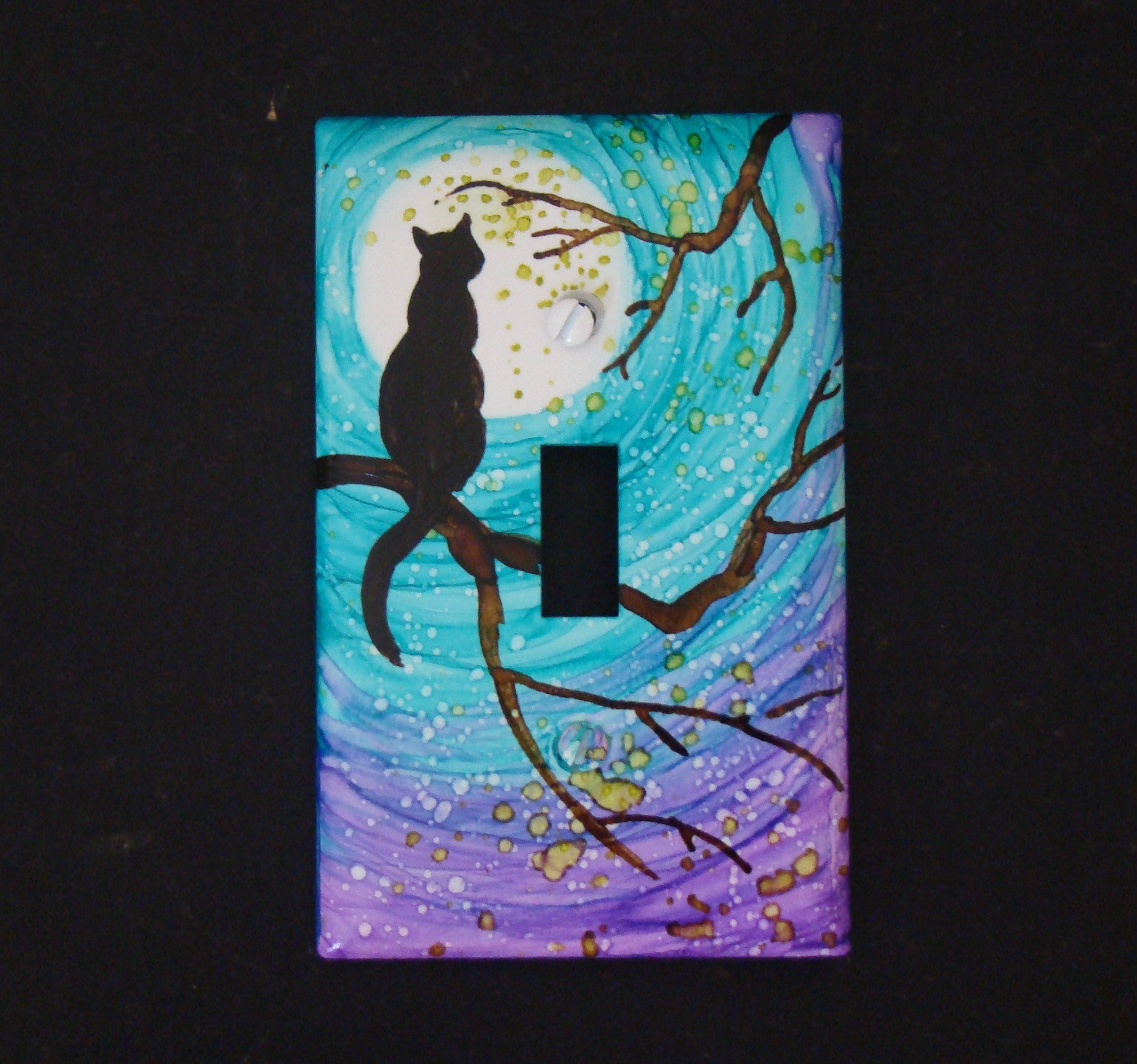 cat light switch cover