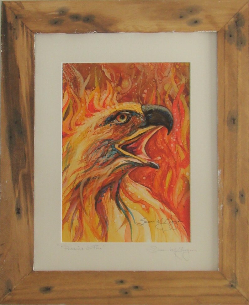 Giclee Print,Phoenix Rising, Phoenix On Fire Alcohol Ink Print Phoenix Painting Fine Art Print Phoenix Art Alcohol Ink Art