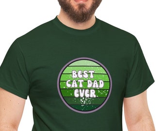 Best Cat dad Ever Retro 70s 80s Vintage gifts men cat dad t-shirt gift for cat dad cat lover Birthday gift for husband father brother