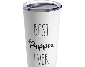 El mejor vaso de Pappou de todos los tiempos El mejor vaso de Pappou para pappou de nieta de nieto ideas de regalos Regalo de Navidad cumpleaños Acción de Gracias