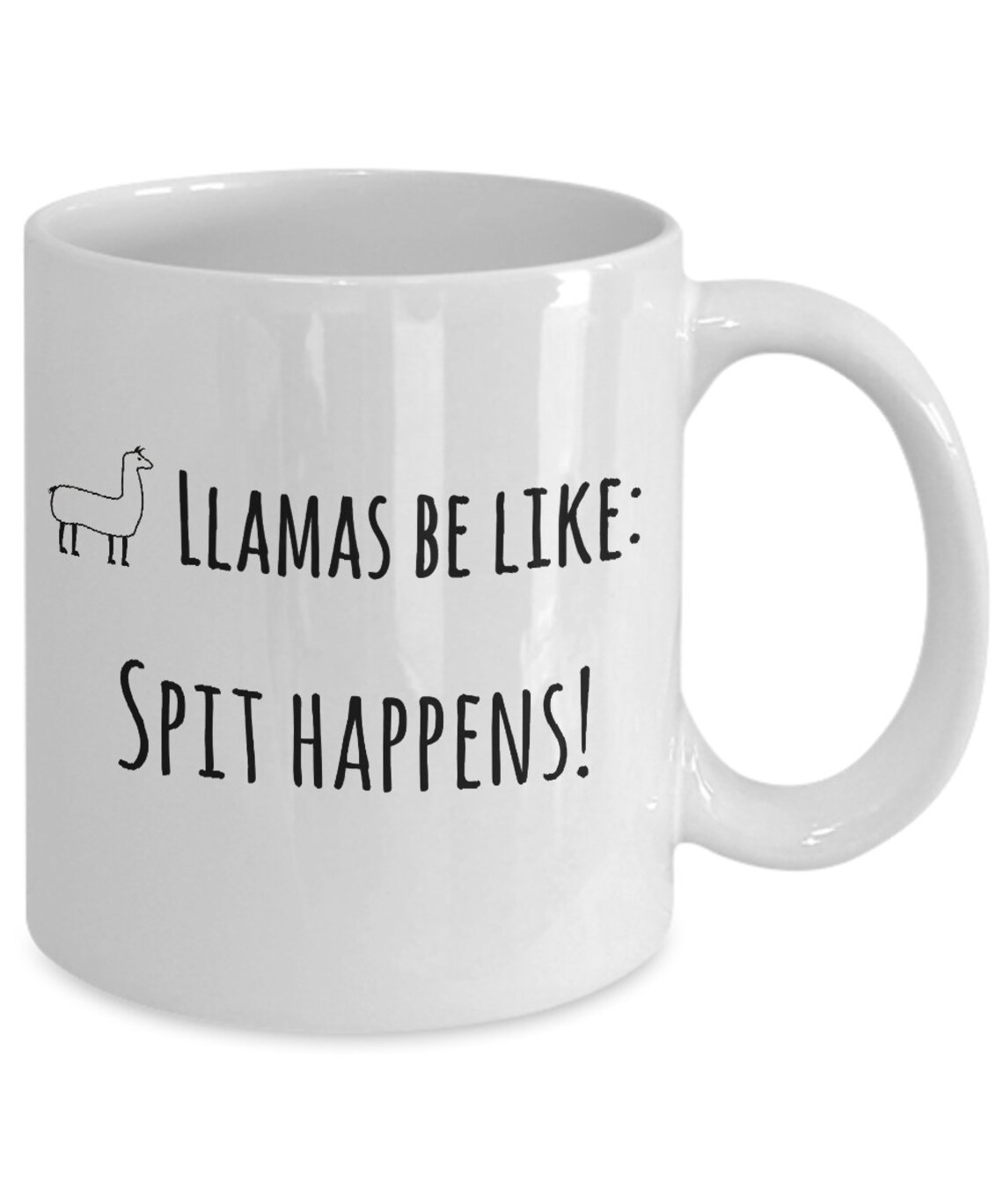 Funny llama gift Llama Spit happens llama image gift for Etsy