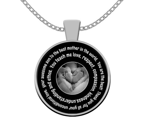Mother Son Necklace Pendant Gift To The Best Mother In The Etsy