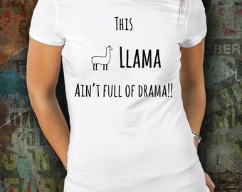 Camicia di Drama Llama Llama Llama alpaca di camicia lama divertente regalo per il suo regalo per il regalo di tee di donne di Mamma Natale regalo compleanno regalo per la mamma