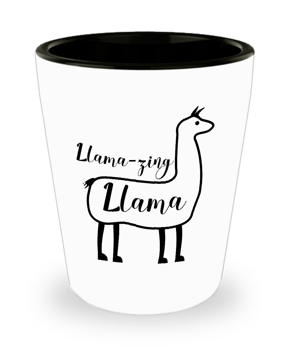 Llama-zing Llama, shotglass, Llama lovers gift , personalized gift, llama s...