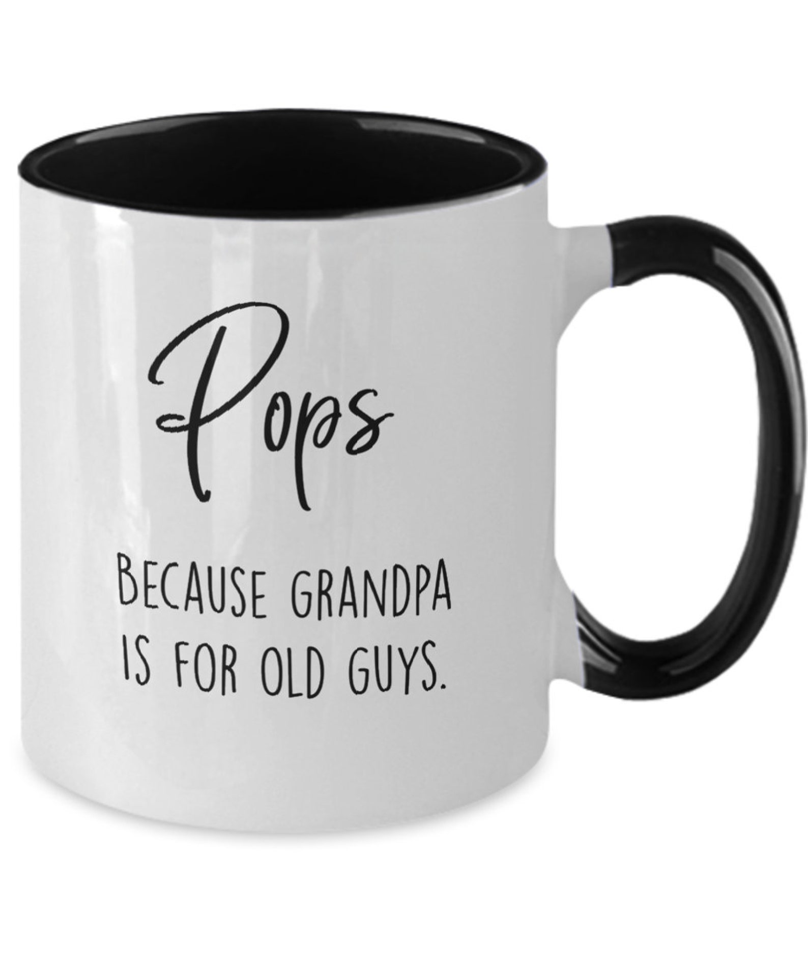 "Pops Because Grandpa Is For Old Guys" Baseball Cap - Adjustable Vintage Dad Hat For Men & Women