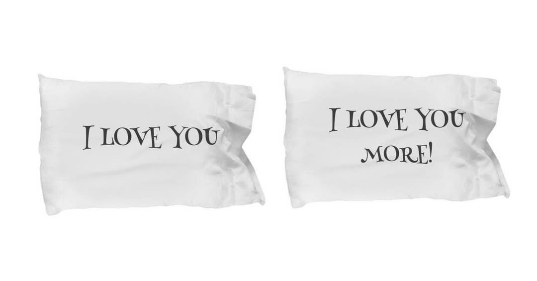 I Love You Pillowcase for Couple I Love You I Love You More Etsy