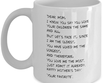 Funny Mother's Day Coffee Mug, Oldest Child Gift