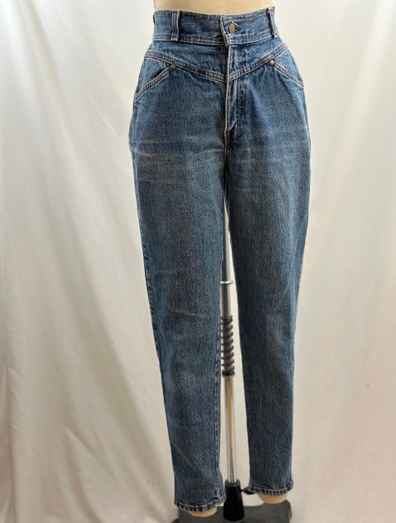 Rare Vintage 80s Levi’s 544 High Rise Yoke Front … - image 3