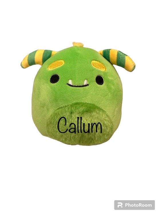 5 Personalized Callum the Green Monster Squishmallow Stuffed