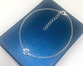 April Birthstone Bracelet, Sterling Silver Swarovski Diamond Birthstone Bracelet, Dainty Minimalist Bracelet, Gift for Her, Friendship, Uk