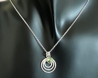 30th Birthday Sterling Silver Necklace, Three Amazing Decades, 3 Circle Necklace, Personalised Birthstone Jewelry, 30th Birthday Gift, UK