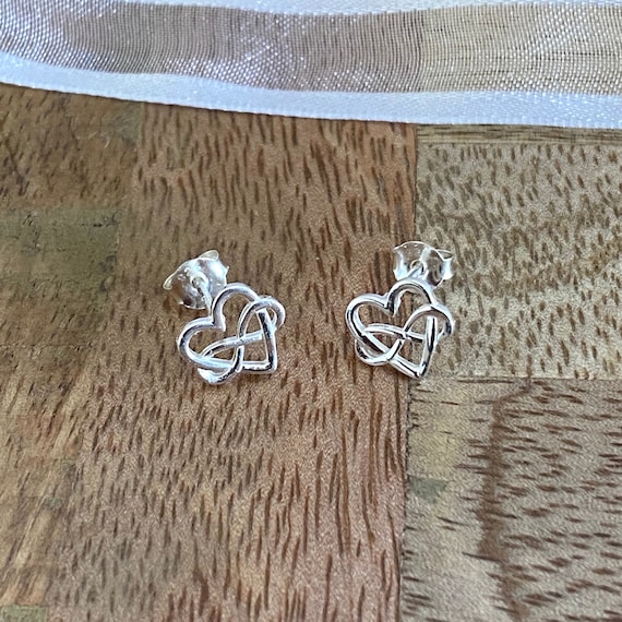 Orecchini Cuore Con Crystal Bianchi In ARGENTO 925 Galvanica Rosa 22945