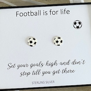 Fußball Ohrstecker, Fußball Sport Schmuck, Fußball-Liebhaber Schmuck, minimalistische Ohrringe, Geschenk für sie und ihn