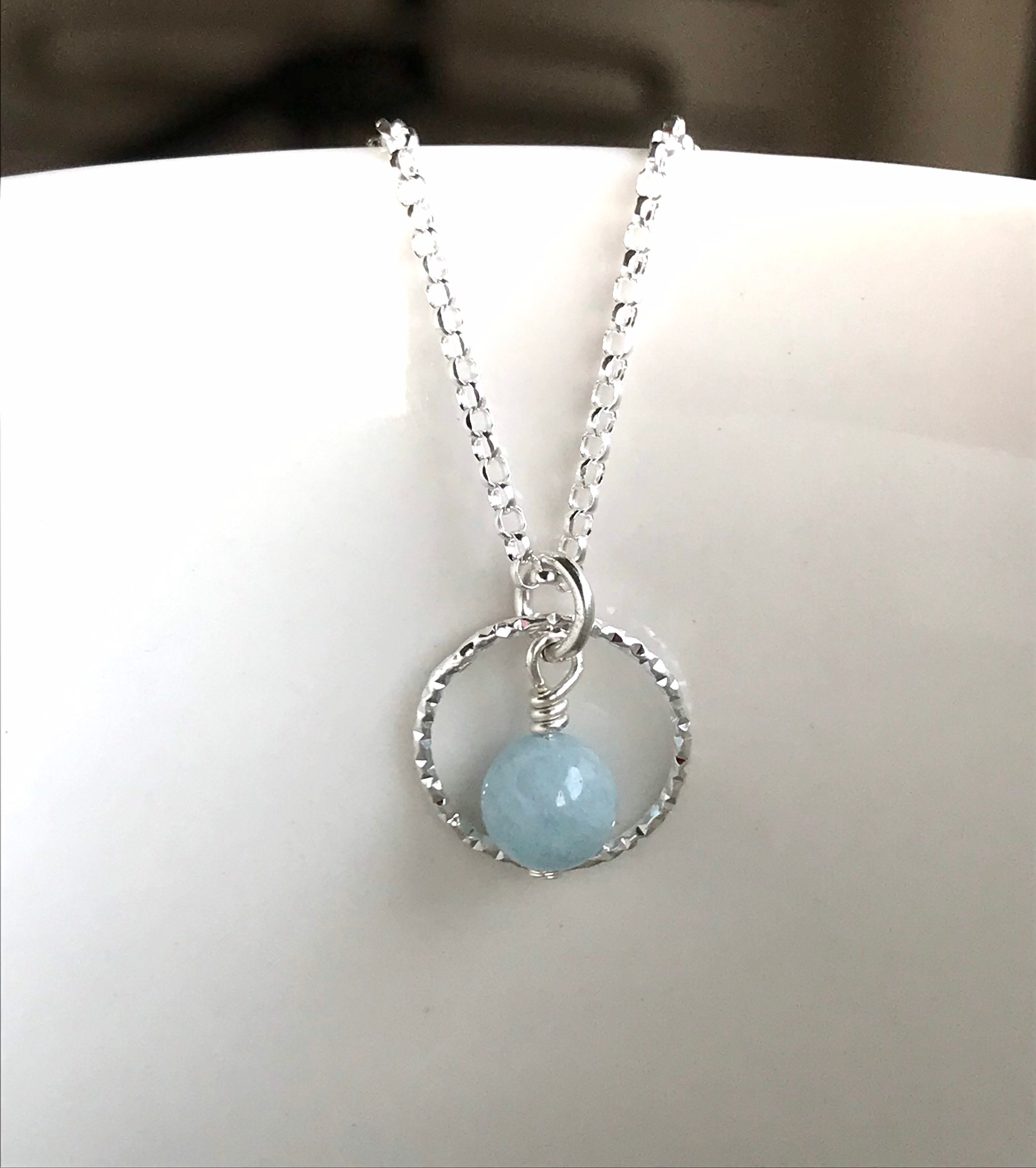 Sterling Silver Aquamarine Eternity 