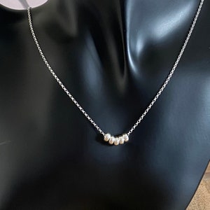 50th Birthday Sterling Silver Necklace, Fabulous at 50, Five Circle Necklace, Women’s Jewellery Gift, 50th Birthday Gift for Her, UK