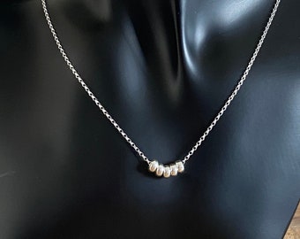 Collar de plata de ley del 50 cumpleaños, fabuloso a los 50, collar de cinco círculos, regalo de joyería para mujer, regalo de cumpleaños número 50 para ella, Reino Unido