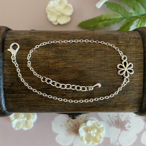 If Mother-In-Laws Were Flowers, I Would Always Pick You Quote-Silver Flower Bracelet, Silver Plated Chain Bracelet, Mother-In-Laws Gift Uk image 8