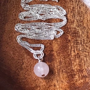 Rose Quartz Necklace, Pink Pendant, Rose Quartz Jewelry, Romantic Necklace, Romantic Anniversary, Romantic Gifts, Gift For Her