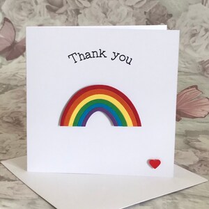 レインボーサンキューカード、レインボー感謝カード、LGBTQIA、友達カード、先生、記念日、愛、母の日、父の日、イギリスショップ