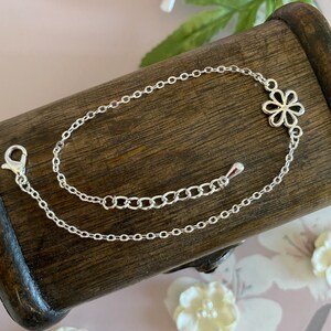 If Mother-In-Laws Were Flowers, I Would Always Pick You Quote-Silver Flower Bracelet, Silver Plated Chain Bracelet, Mother-In-Laws Gift Uk image 5