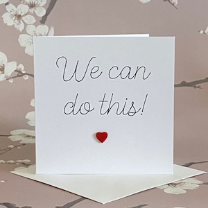 Tarjeta "Podemos hacerlo", Tarjeta de ánimo, Tarjeta de positividad, Tarjeta de trabajo en equipo, Tarjeta "Somos fuertes juntos", Interior en blanco, Tienda del Reino Unido