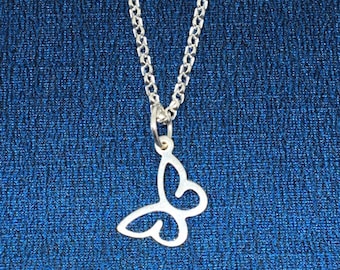 Sterling silver open butterfly charm necklace, Nature Lovers, Gift for Her, Bridesmaid Necklace, Birthday gift, Uk shop