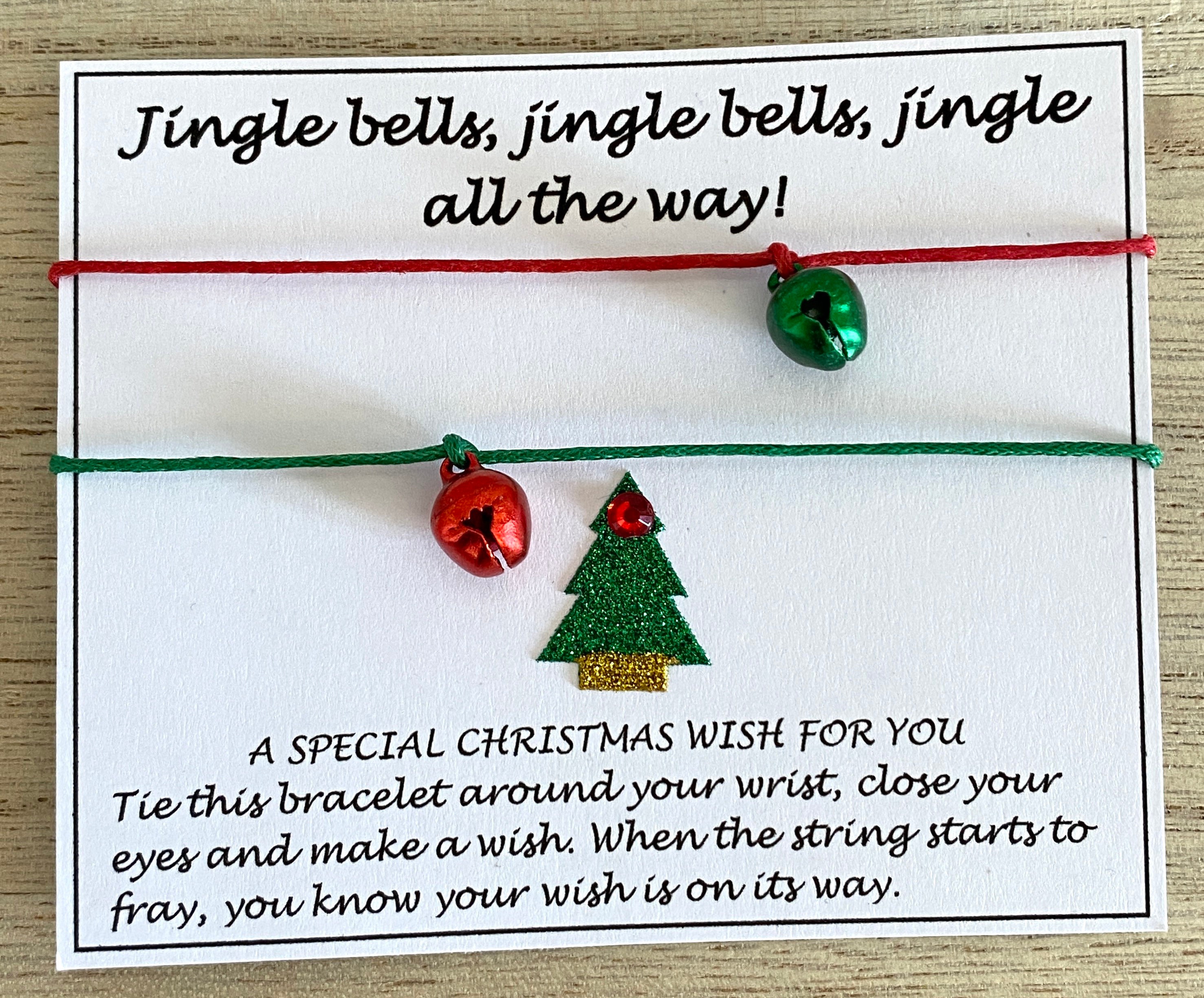 Jingle Bells, Jingle Bells, Jingle All the Way Adjustable Bell Charm  Christmas Wish Bracelets, Unisex Gift Present, Stocking Filler, UK - Etsy, image size:2955x2449