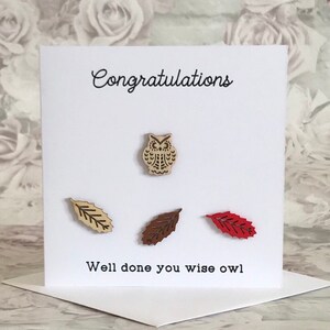 Carte de félicitations, Well Done You Wise Owl Card, Super Proud of You Card, You Passed, You Did It, Graduation, New Job, New Home, UK Shop