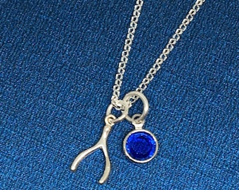 Sterling Silver Wishbone Necklace, Dainty Wishbone Necklace, Small Wishbone Pendant, Lucky Necklace, Layering Necklace, Gift for Her, Uk