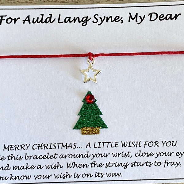 Für Auld Lang Syne, My Dear-Adjustable Star Charm Wish Armband, Unisex Geschenk Geschenk, Strumpffüller, UK