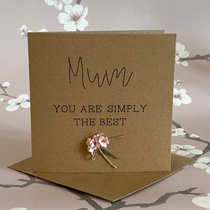 Cartão de dia das mães - você é simplesmente o melhor, cartão especial com buquê de flores, obrigado mãe, cartão de nova mãe, cartão com figura de madrasta e mãe, Reino Unido