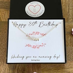 30th Birthday Sterling Silver Necklace, 3 Circle Necklace, Thirtieth Birthday Jewelry, 30th Birthday Gift, Women’s Jewellery Gift for Her UK