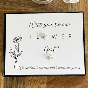 Brincos delicados de prata esterlina com flores, presente para florista, pedido de casamento para florista, joias para florista, você será minha florista, Reino Unido