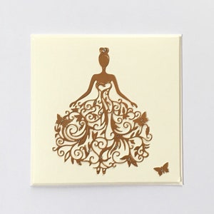 Carte d'anniversaire faite à la main, carte d'anniversaire de dame élégante, personnaliser, carte d'anniversaire de bijoux, carte d'anniversaire pour maman, carte d'anniversaire de maman