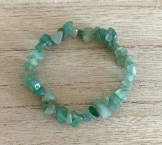 Green Aventurine Chip Stretch Bracelet Green Aventurine Bracelet Chakra Healing Stone Green Stone Bracelet Gemstone Lovers UK Shop Etsy