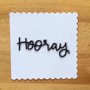 Hoera Groeten Kaart, Hoera Kaart, Goed Nieuws Kaart, 3D Foam Phrase Card, Aanmoedigingskaart, Goed Gedaan Kaart, UK shop