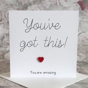 Vous avez cette carte, carte porte-bonheur, vous pouvez le faire - carte d'encouragement, entretien d'embauche, nouvel emploi, examens, carte d'examen de conduite, boutique au Royaume-Uni
