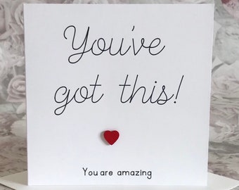 You've Got This Card, Good Luck Card, You Can Do It - Encouragement Card, Job Interview, New Job, Exams, Driving Test Card,  UK Shop