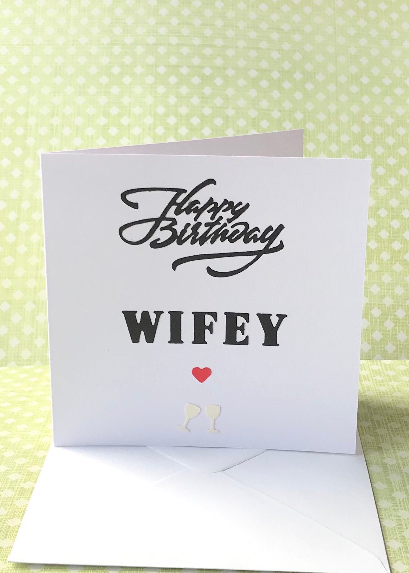 Happy Birthday Wifey Card Birthday Card for Wife for