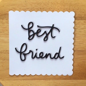 Best Friend Card, BFF Card, To my BFF, Friendship Card, Girl Squad Card, Girl Pal, Bestie Card, 3D Foam Wording Card, Uk shop