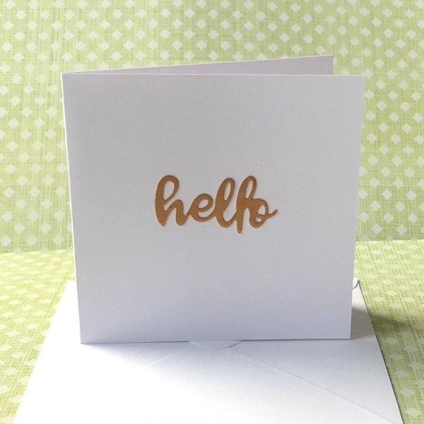 Say Hello Card - Etsy