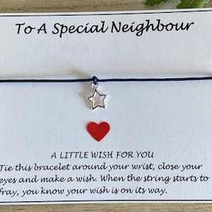 Speciale Buurman Ster Armband Cadeaukaart, Buurman Waardering Cadeau, Buurman Verjaardag-Kerstmis, Weggaan - Afscheidscadeau, Britse winkel