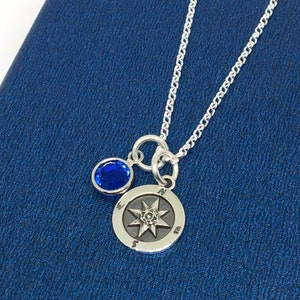 Sterling Silver Compass Necklace, Compass Necklace, Compass Charm, Compass jewelry, Silver Compass, Birthday Gift, Graduation Gift, Uk shop