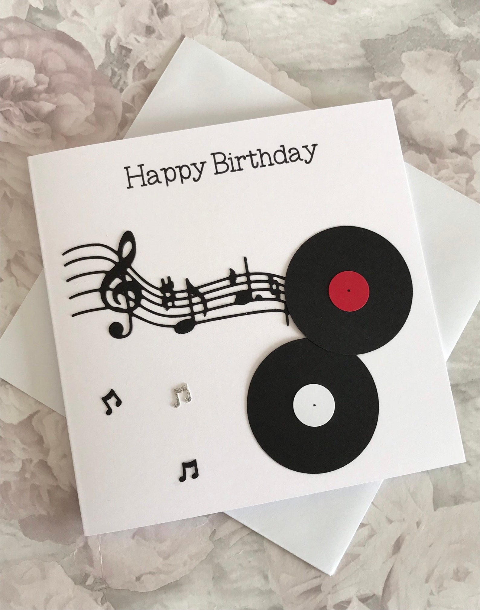 Vinyl Record Birthday Card Retro Record Card for Dad Music Etsy UK