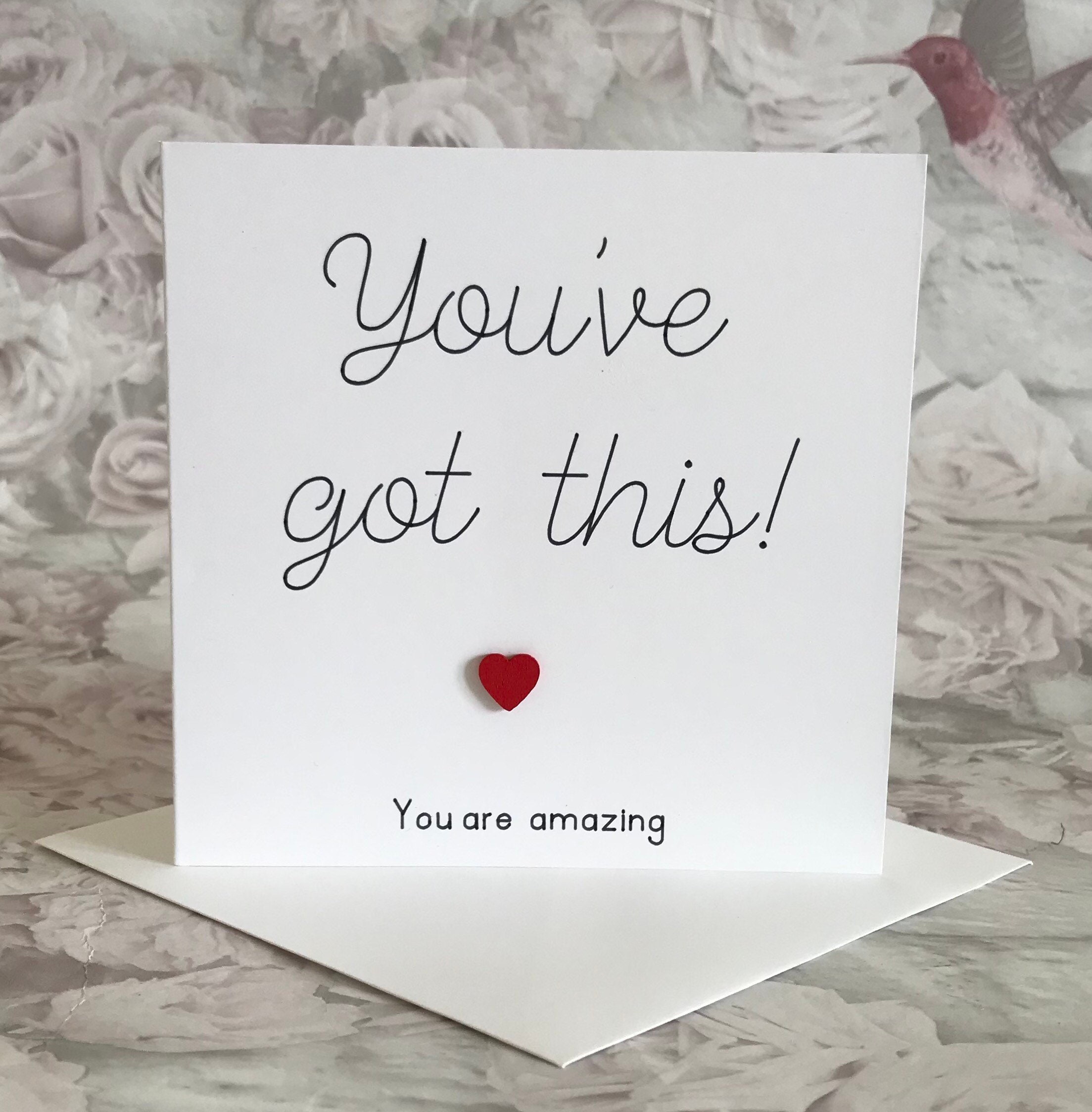 Old English Company Biglietto D'Auguri 'You've Got This' Con Neon - 15x15cm, Interno Bianco, Per Nuovo Lavoro O Esami