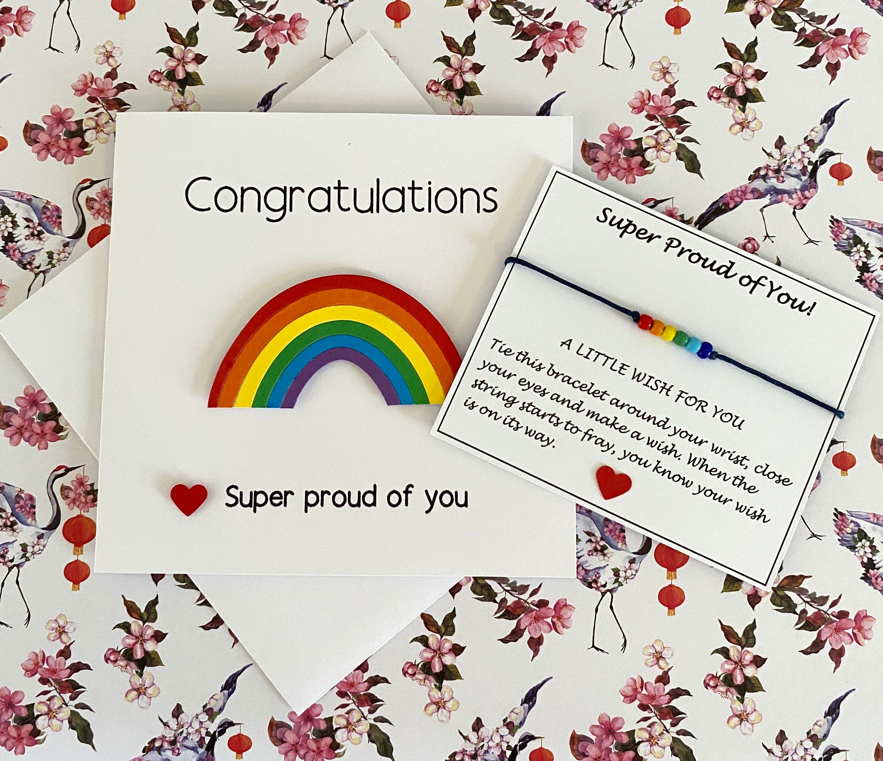 Rainbow Congratulations Card Super Proud of You Card Well - Etsy UK