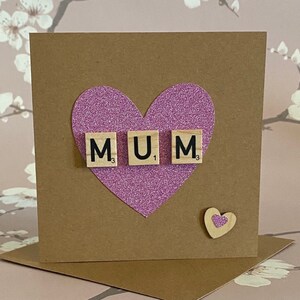 Carte de vœux maman, carte anniversaire-fête des mères, carte step mum, carte maman de remerciement, carte maman incroyable, carte Kraft Scrabble, boutique au Royaume-Uni