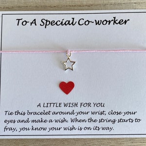 Bracelet de souhait de collègue, Faire un cadeau de vœu pour un ami, Cadeau pour un collègue de travail, Désolé que vous laissiez un cadeau, Boutique du Royaume-Uni